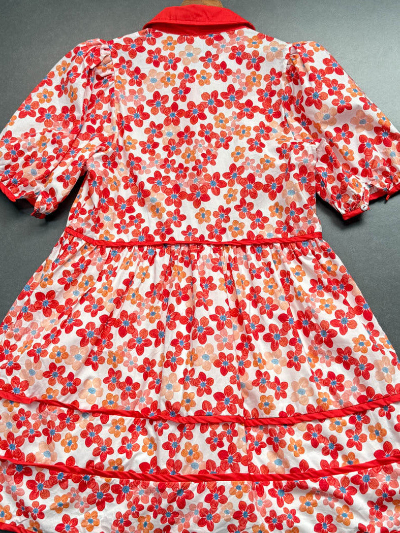 Floral Print Collared Mini Dress