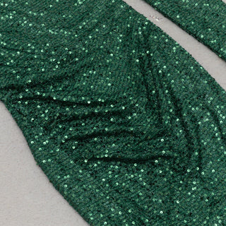 Asymmetric sequin cut out maxi dress in green