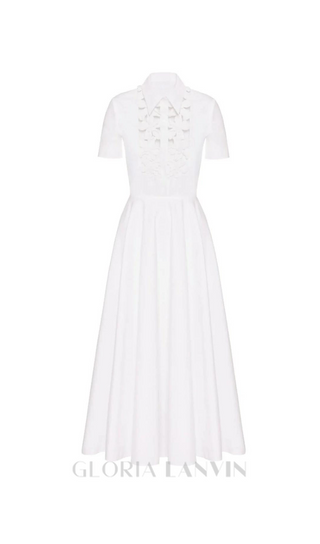 ETHEL FLORAL CUTOUT LONG SLEEVES MAXI DRESS IN WHITE