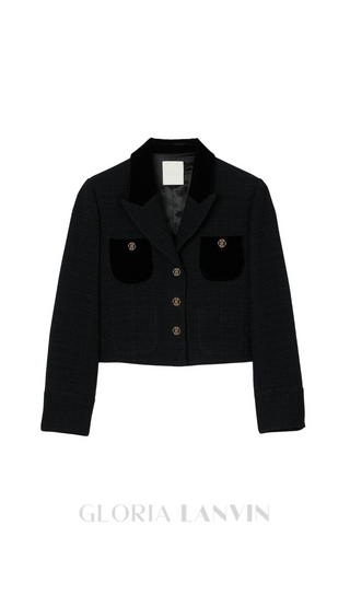 Vic Cropped Blazer in black