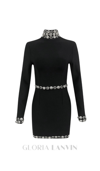 Einar Diamante Embellished Bandage Mini Dress