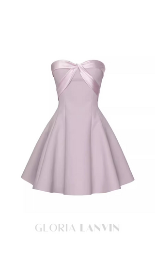 BOW STRAPLESS MINI DRESS IN PINK