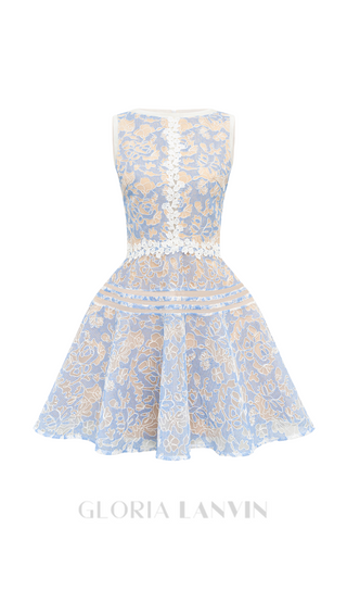 LAIKA BLUE LACE MINI DRESS