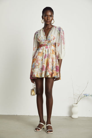 Axelle floral-print mini dress