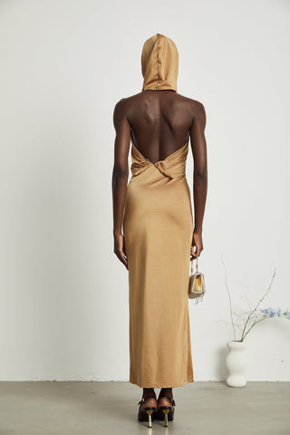 Neri hooded cut-out maxi dress