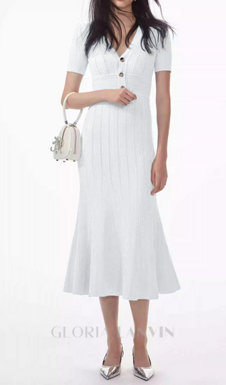 DOLORES POINTELLE MIDI DRESS