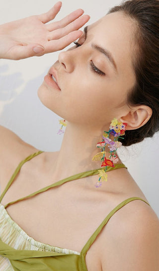 COLORFUL FLOWER ACRYLIC EARRINGS