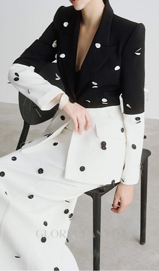 STRUCTURED SQUARE SHOULDER BLAZER SUIT