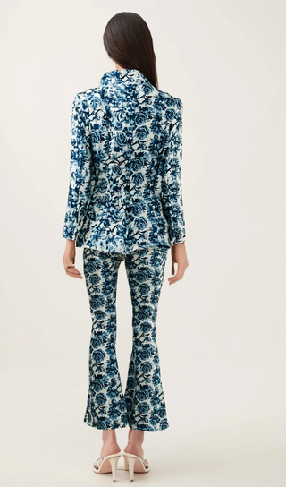 Morgane floral-print jacket & trousers matching set