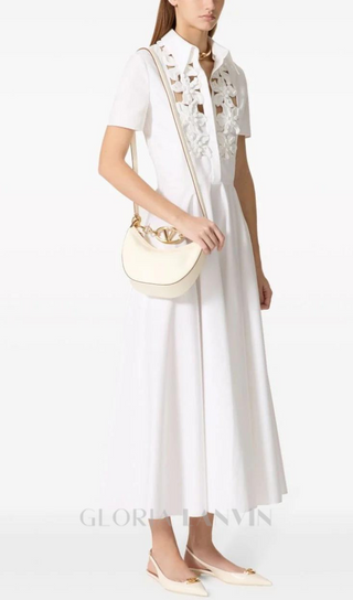 ETHEL FLORAL CUTOUT LONG SLEEVES MAXI DRESS IN WHITE