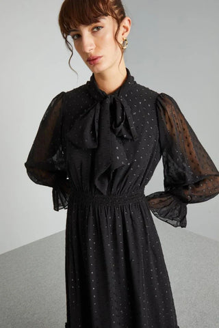 Foulard-embellished dress