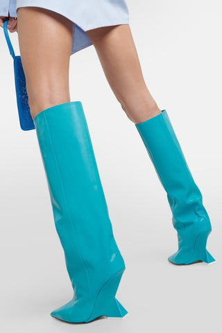 Astrid Heterotypic Knee-high Boots - Blue