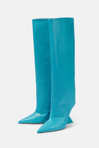 Astrid Heterotypic Knee-high Boots - Blue