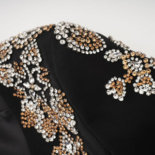 Delphine black embellished jacket & trousers matching set