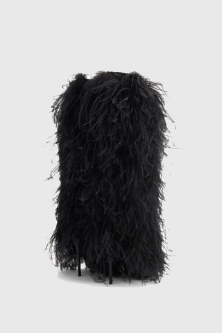 Danica Feather Knee-high Boots - Black