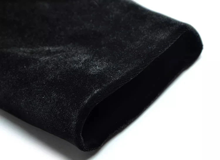 Schwarzes Pailletten-besticktes Samt-Midikleid