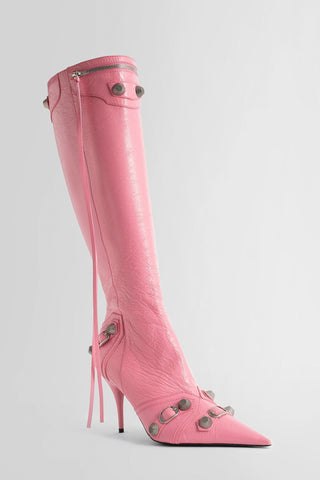 Shilia Zip Knee-high Boots - Pink