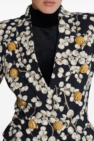 Tripti Printed Buttoned Blazer