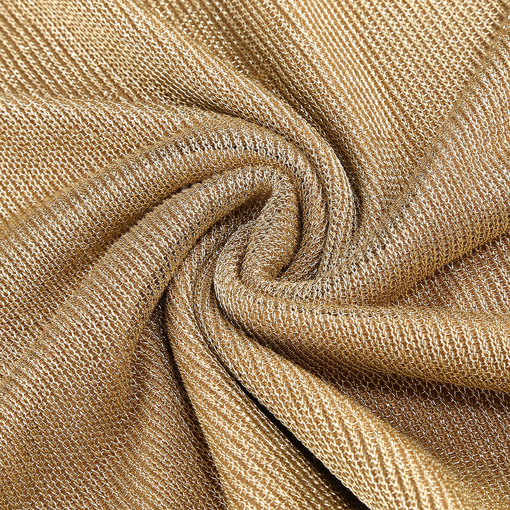 Robe longue moulante asymétrique kaki drapée