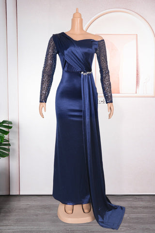 Noelia Long Sleeve Ruched Maxi Dress