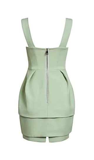 CRYSTAL STRAPPY MINI DRESS IN MINT