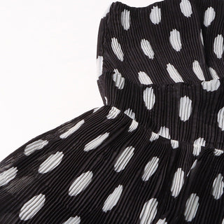 POLKA-DOT RUFFLE TRIM TIERED MIDI DRESS