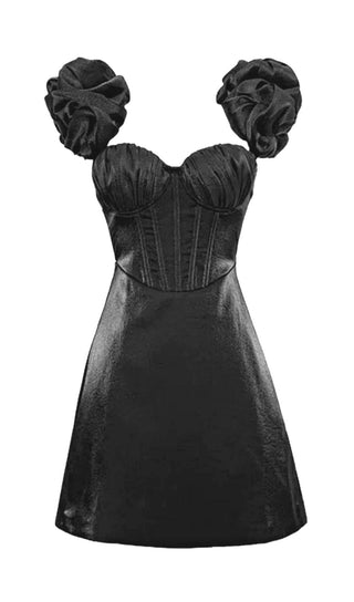 FISHBONE CORSET MINI DRESS Dresses styleofcb S BLACK 