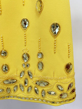 CECELIA YELLOW CRYSTAL EMBELLISHED SET