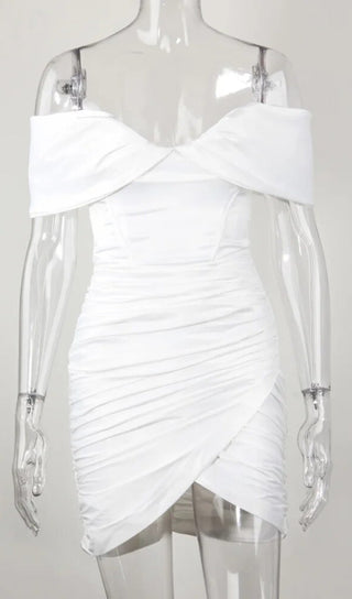 IVORY TUBE TOP PLEATED SKIRT