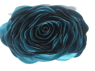 FLOWER SATIN CLUTCH Bags sis label BLUE 