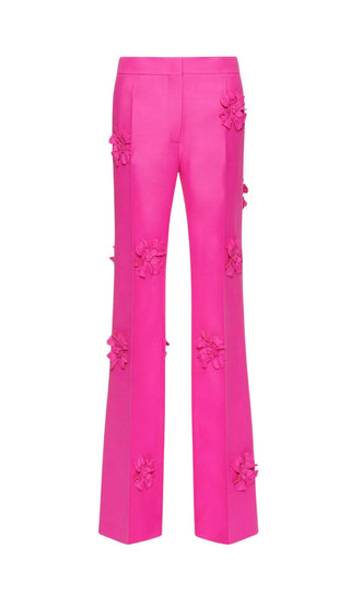 STEREO FLOWER MID-RISE JEANS IN PINK styleofcb 