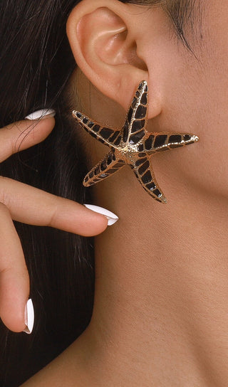 STARFISH EARRINGS IN BLACK Earrings styleofcb 