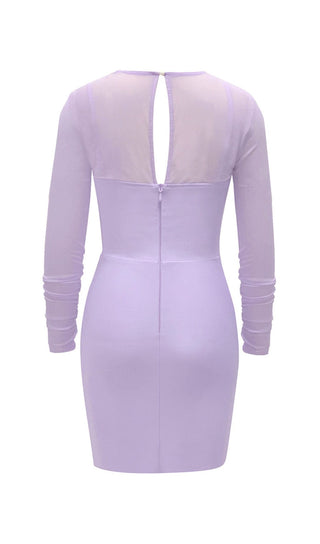 BANDAGE MESH HOLLOW MINI DRESS IN MAUVE styleofcb 