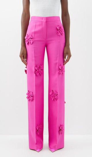 STEREO FLOWER MID-RISE JEANS IN PINK styleofcb 