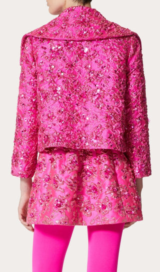 JACQUARD FLORAL BLAZER Outerwear Gloria Lanvin 