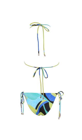 BLUE GREEN HALTER BIKINI styleofcb 