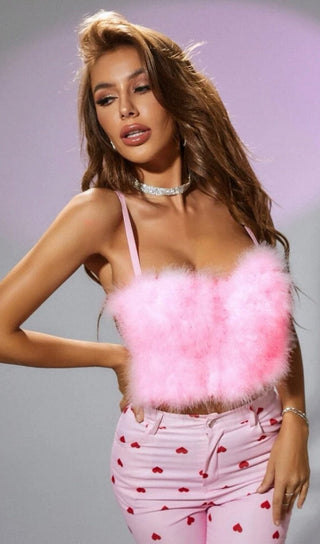 PINK FEATHER CORSET styleofcb 