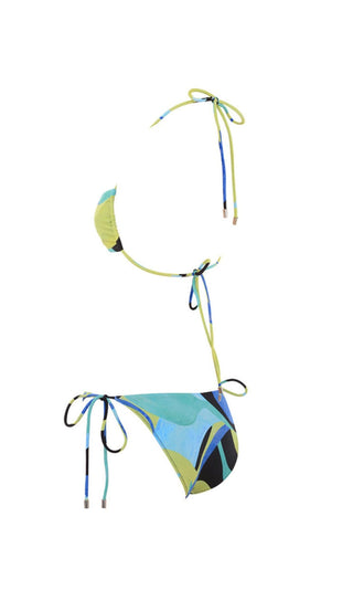 BLUE GREEN HALTER BIKINI styleofcb 