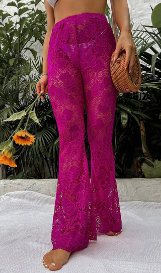 PURPLE LACE BRALETTE JACKET SUIT