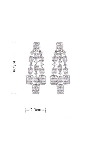 AQUARE LONG ZIRCON EARRINGS