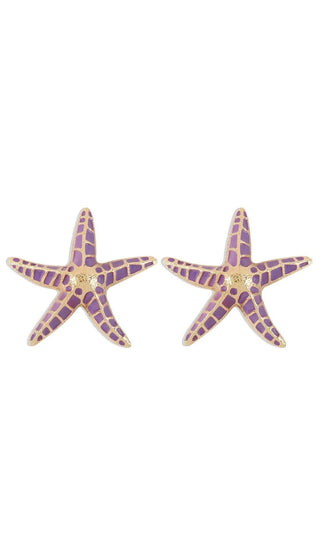 STARFISH EARRINGS IN PURPLE Earrings styleofcb 