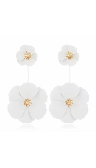 BOHEMIAN ALLOY FLOWER LONG EARRINGS