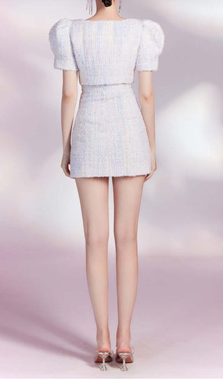 CRYSTAL EMBELLISHED TWO PIECE IN LILAC DRESS STYLE OF CB 