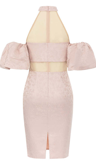 HALTER PUFF MINI DRESS IN PINK DRESS STYLE OF CB 