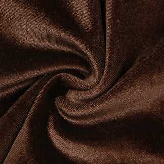 STRAPLESS BUSTIER FEATHER HEM MIDI VELVET DRESS BROWN