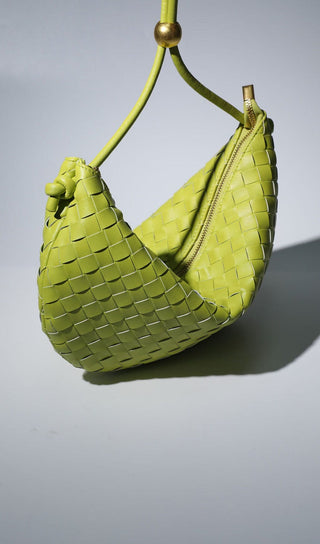 MIDGE WOVEN DRAWSTRING BAG IN GREEN Bags Oh CICI 