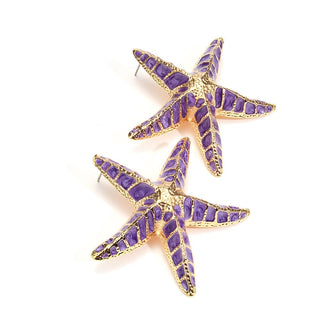 STARFISH EARRINGS IN PURPLE Earrings styleofcb 