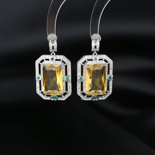 ZIRCON GEOMETRIC EARRINGS Earrings blingmyfriend YELLOW 