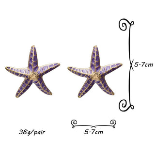 STARFISH EARRINGS IN PURPLE Earrings styleofcb 