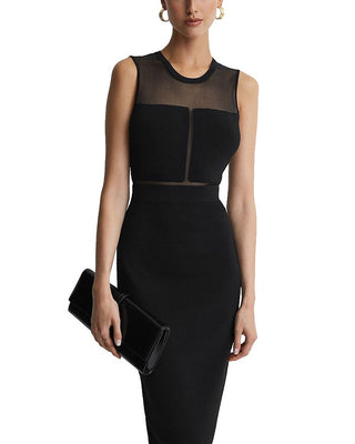 LUCIA ILLUSION MESH SHEATH DRESS